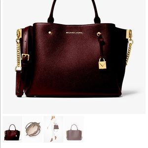 Michael Kors Arielle Large Pebble Leather Satchel